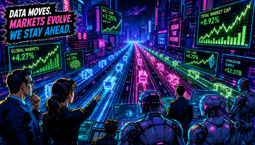 American comic book style artwork illustrating the economic growth driven by parallel execution in smart contracts.